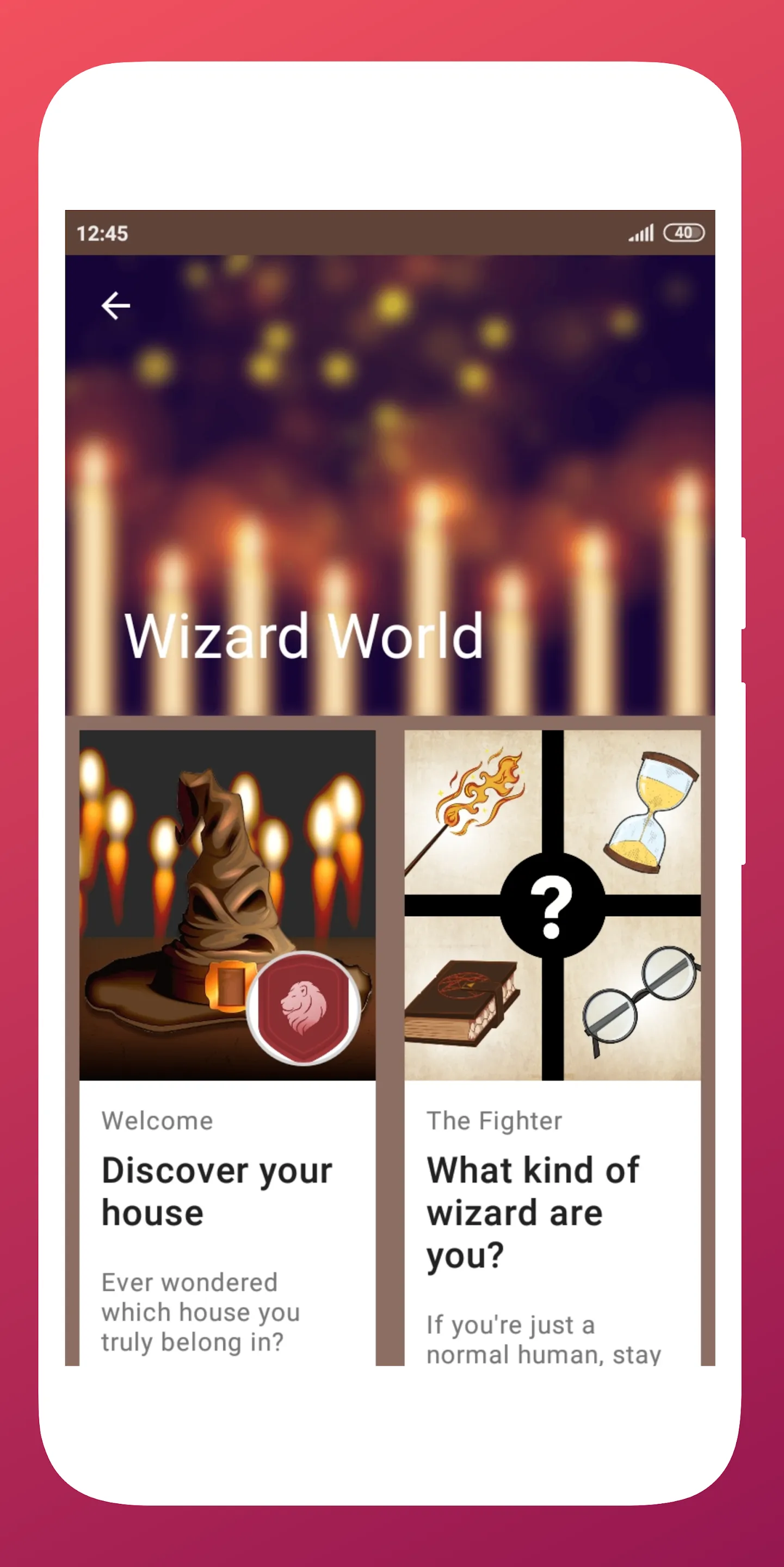 Yer a wizard Sorting hat quiz | Indus Appstore | Screenshot