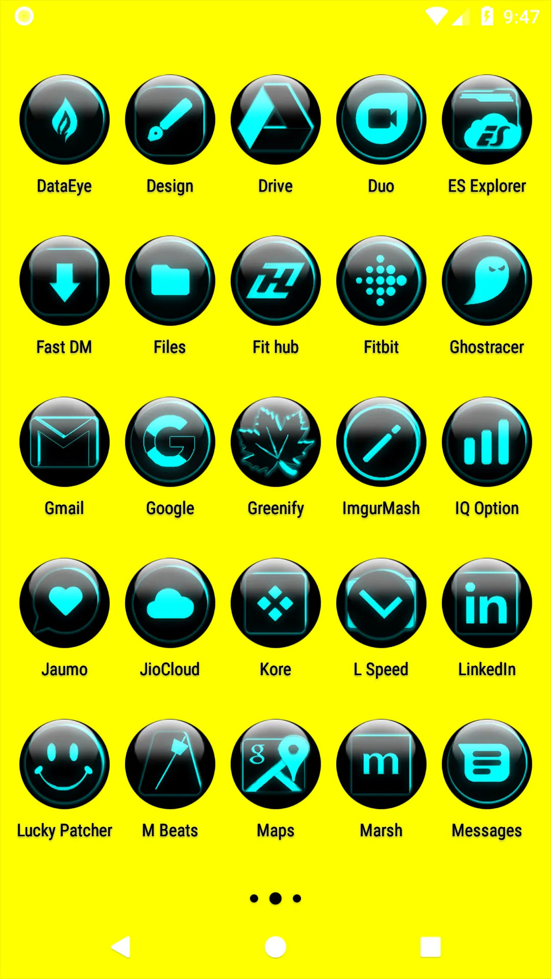 Cyan Glass Orb Icon Pack | Indus Appstore | Screenshot