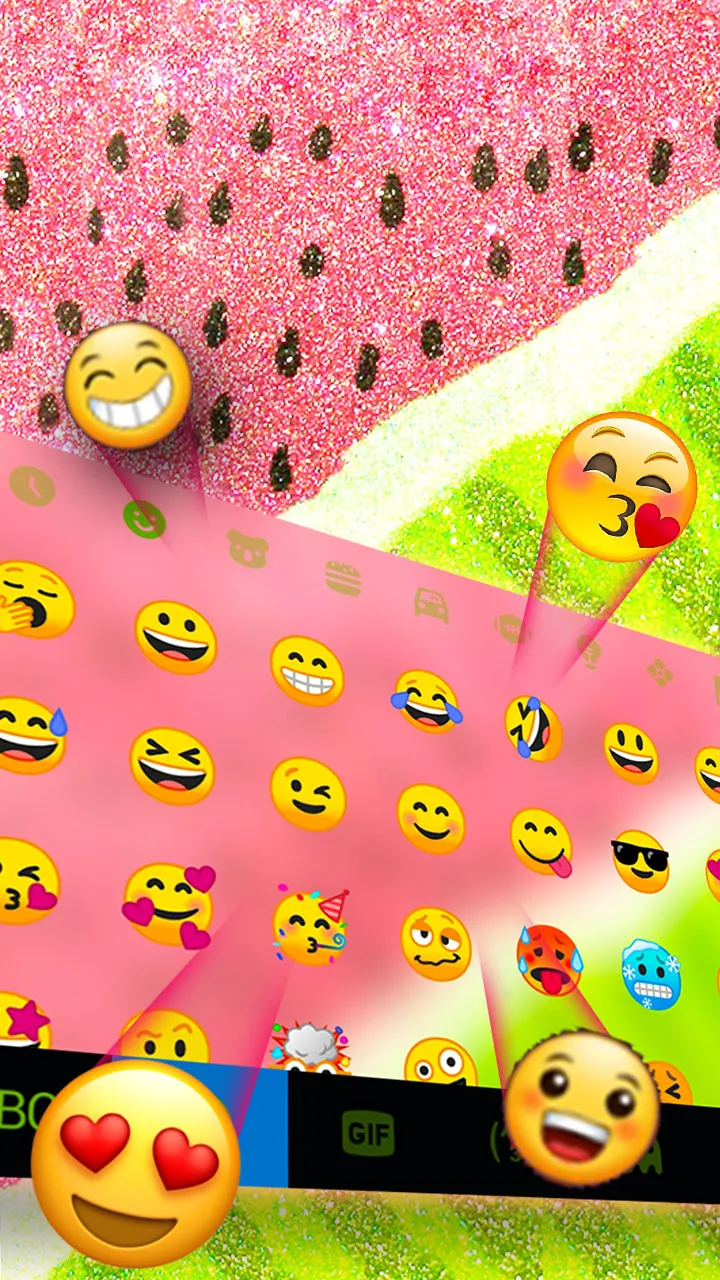 Glitter Watermelon Keyboard Ba | Indus Appstore | Screenshot