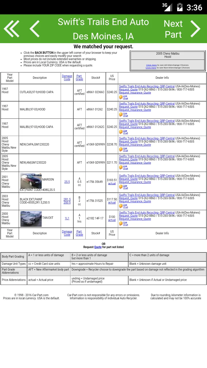 Swift's Trails End Auto Parts | Indus Appstore | Screenshot