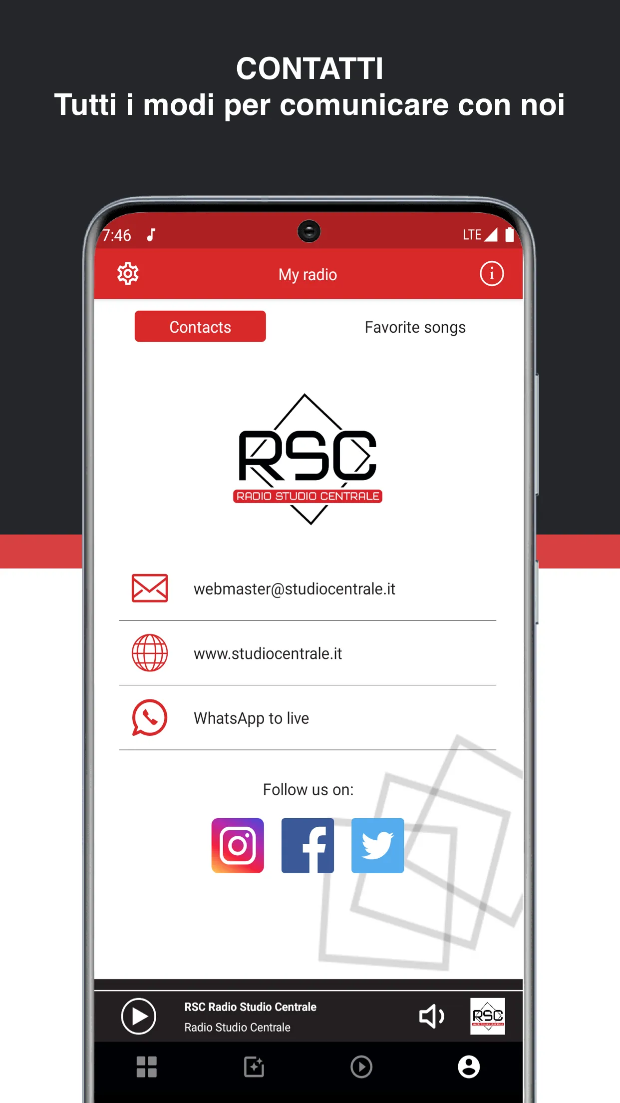 R.S.C. Radio Studio Centrale | Indus Appstore | Screenshot