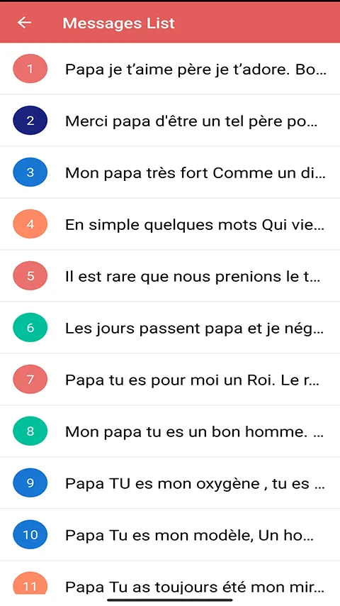 je t’aime Papa  SMS | Indus Appstore | Screenshot