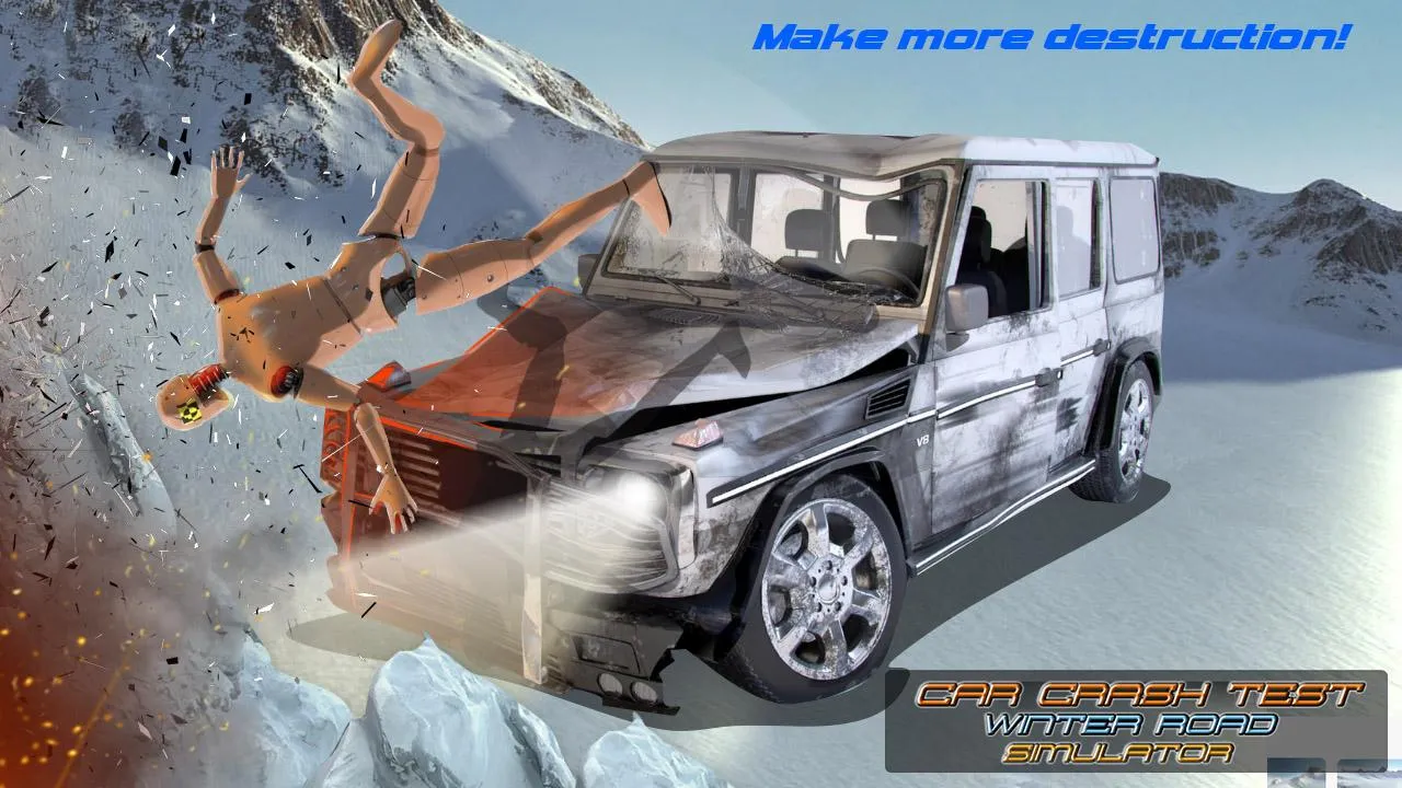 Car Crash Test Winter Road Sim | Indus Appstore | Screenshot