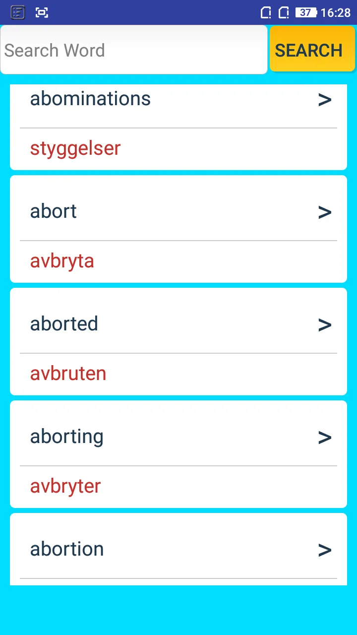 English To Swedish Dictionary | Indus Appstore | Screenshot