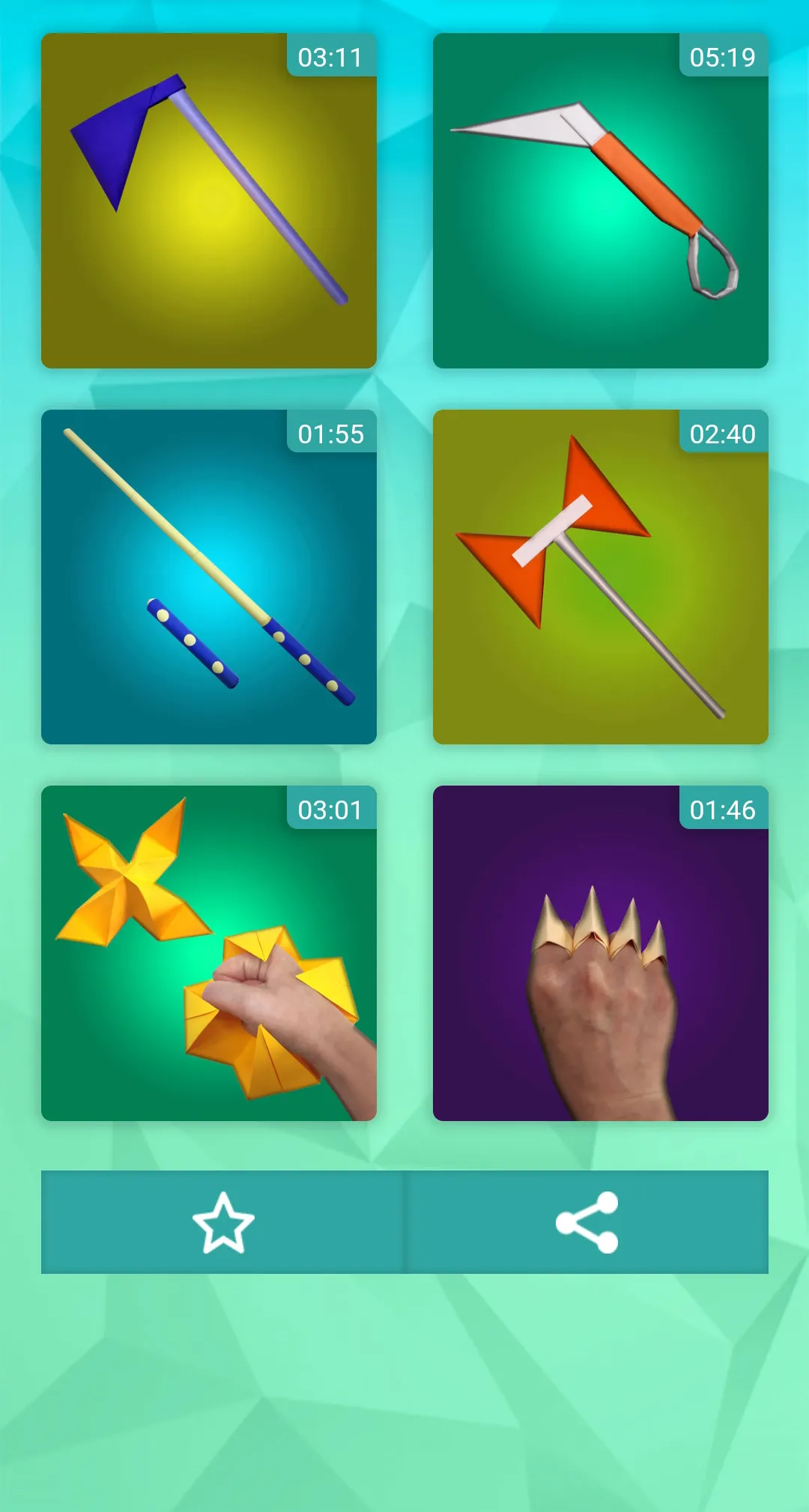 Origami Weapons Videos Easy | Indus Appstore | Screenshot