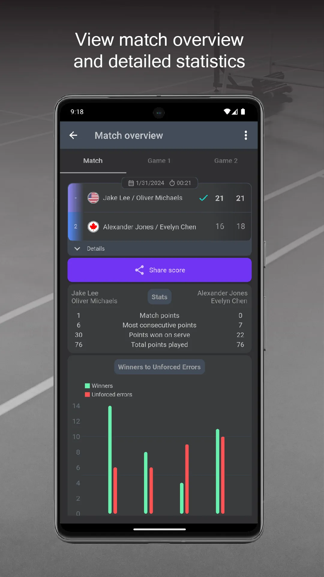 Badminton Scorer | Indus Appstore | Screenshot