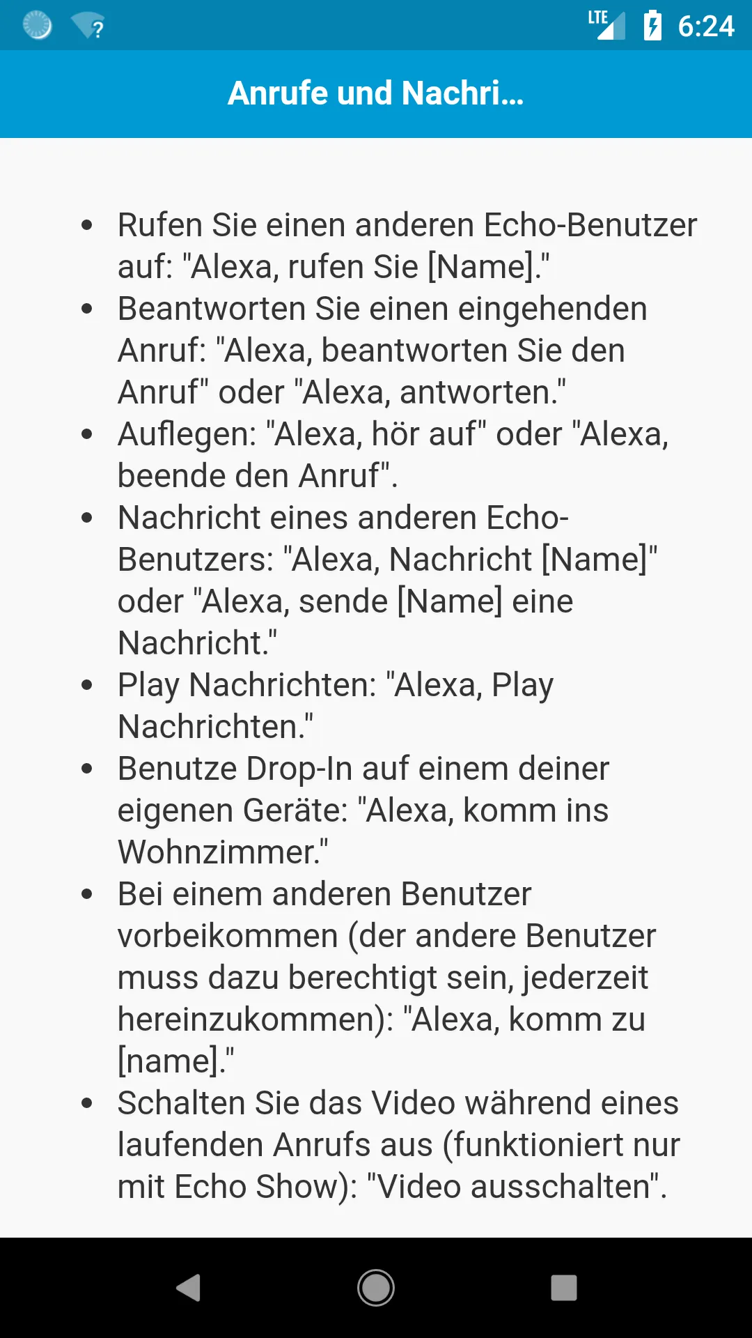 Befehle für Alexa | Indus Appstore | Screenshot