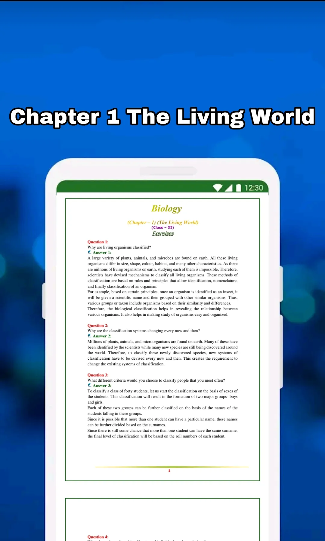 Class 11 Biology Solution MCQ | Indus Appstore | Screenshot