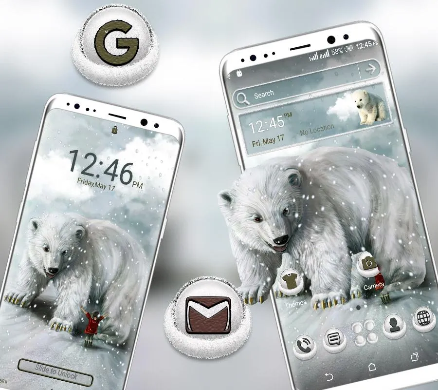 Snow Bear Launcher Theme | Indus Appstore | Screenshot