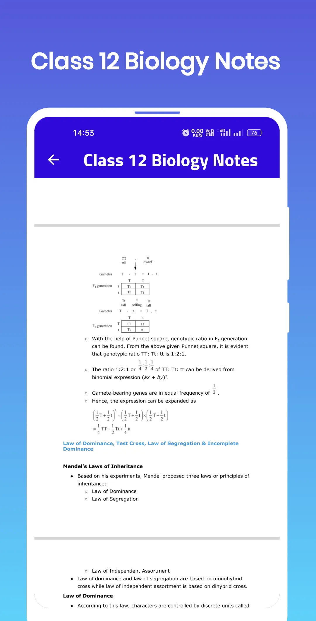 Class 12 Biology Notes | Indus Appstore | Screenshot