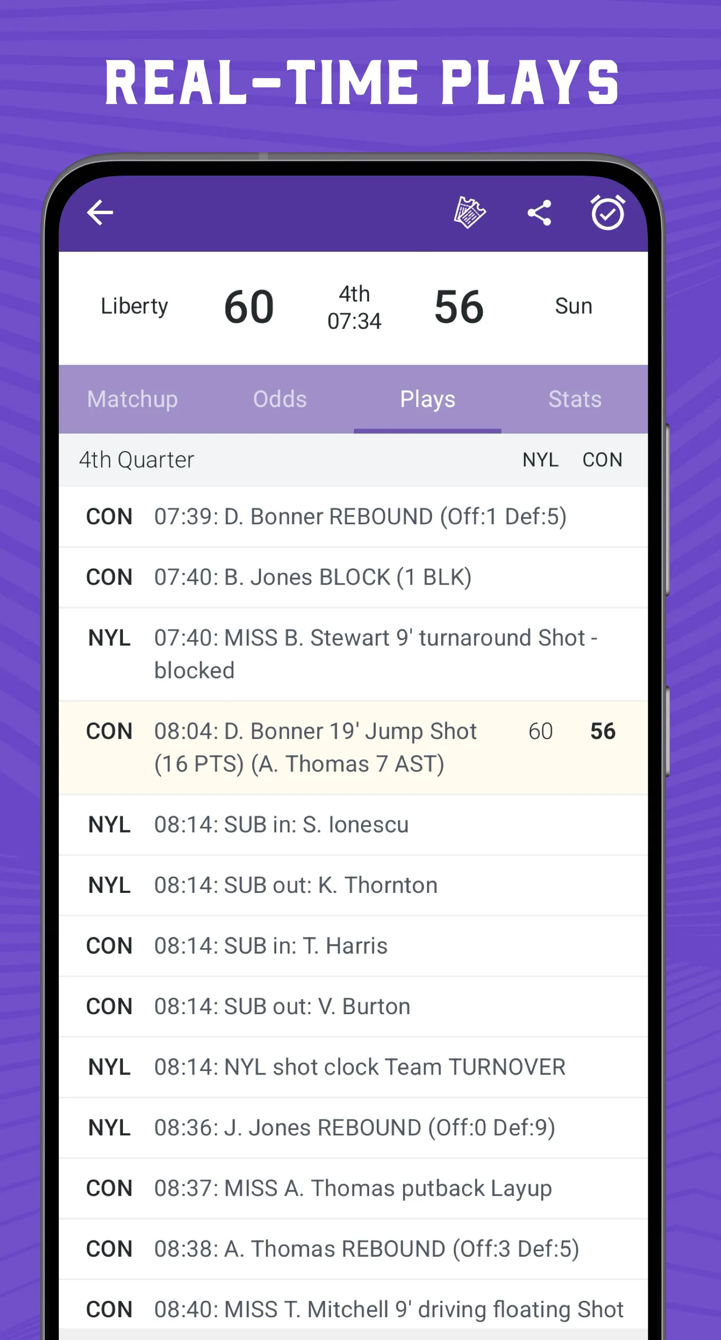 Scores App: WNBA Basketball | Indus Appstore | Screenshot