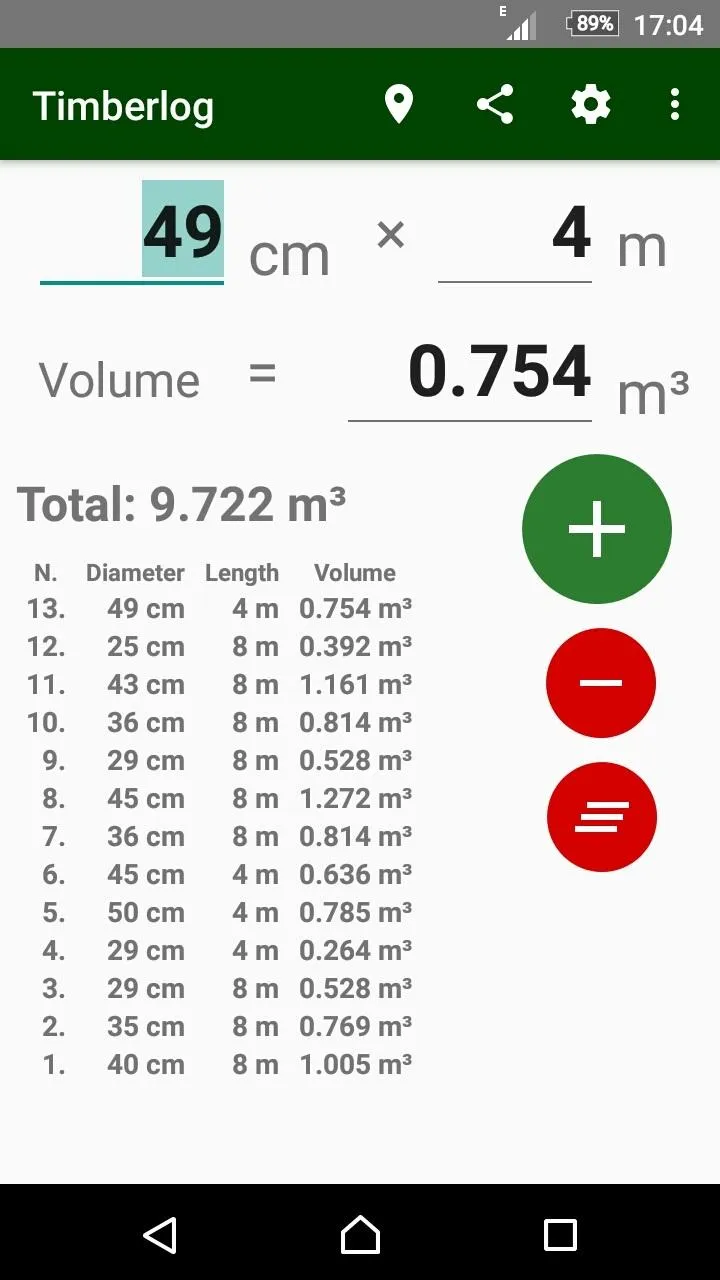 Timberlog - Timber calculator | Indus Appstore | Screenshot