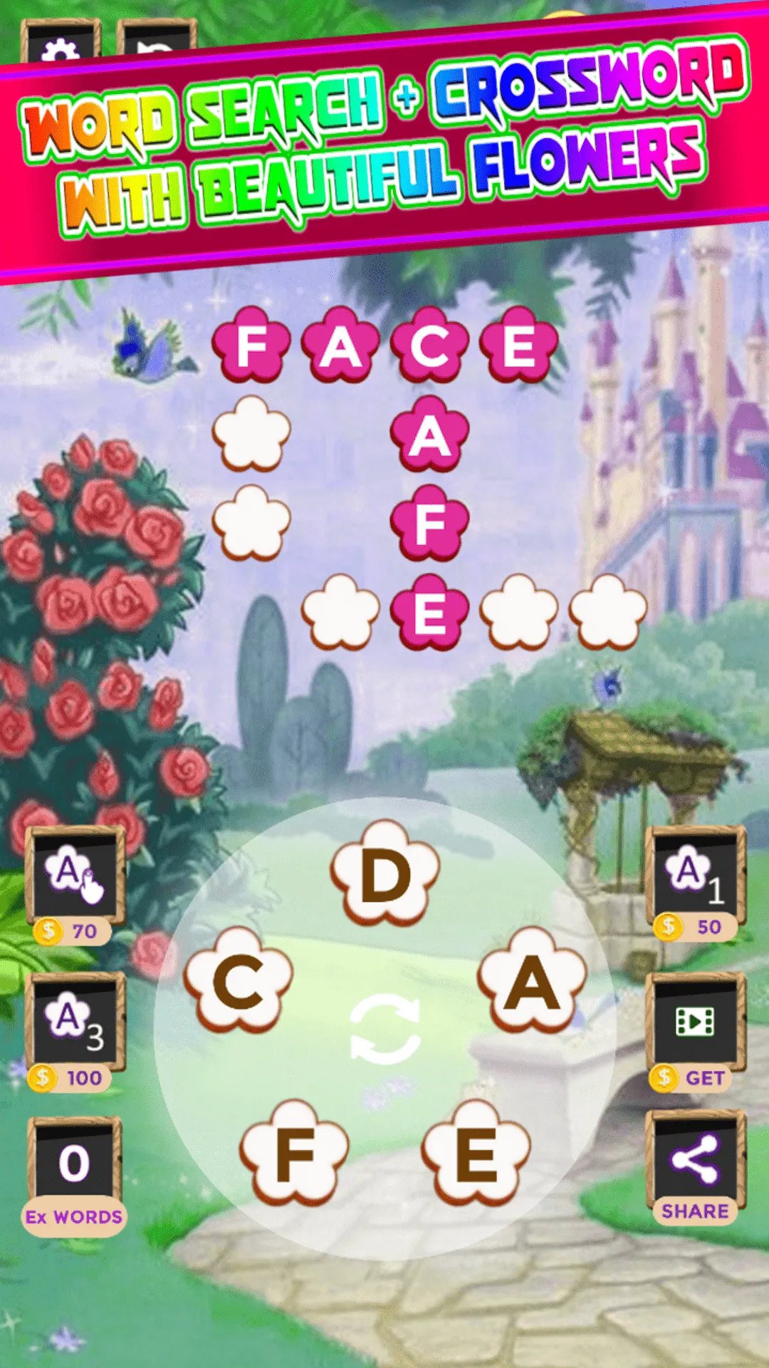 Flower crossword puzzle games | Indus Appstore | Screenshot