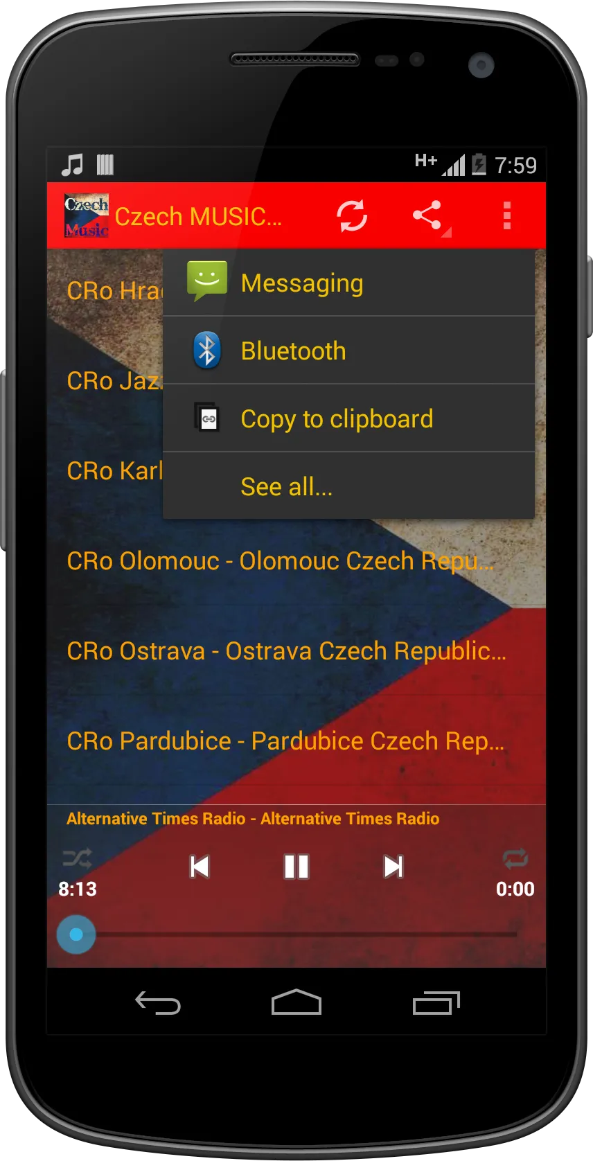 Czech MUSIC Radio | Indus Appstore | Screenshot