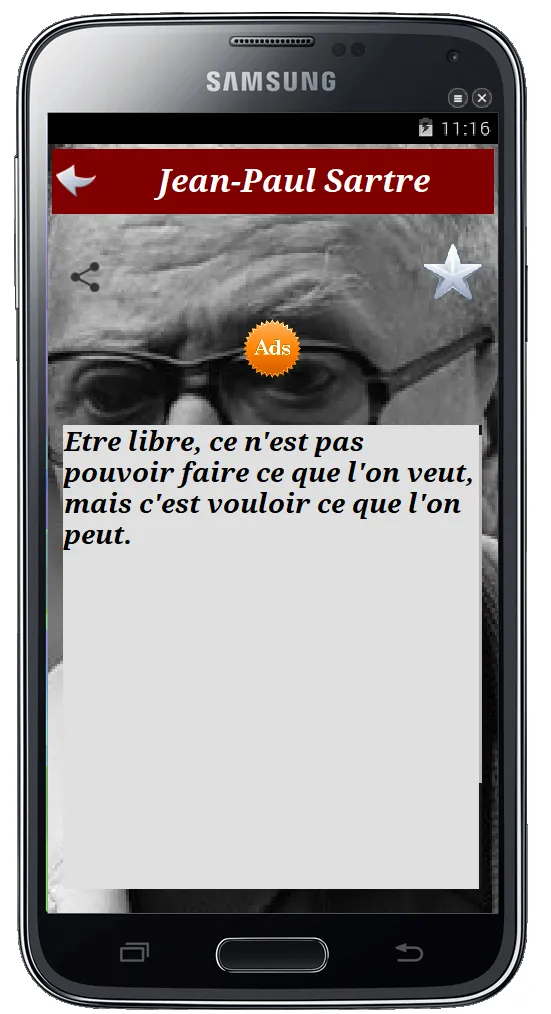 Citation De Jean-Paul Sartre | Indus Appstore | Screenshot