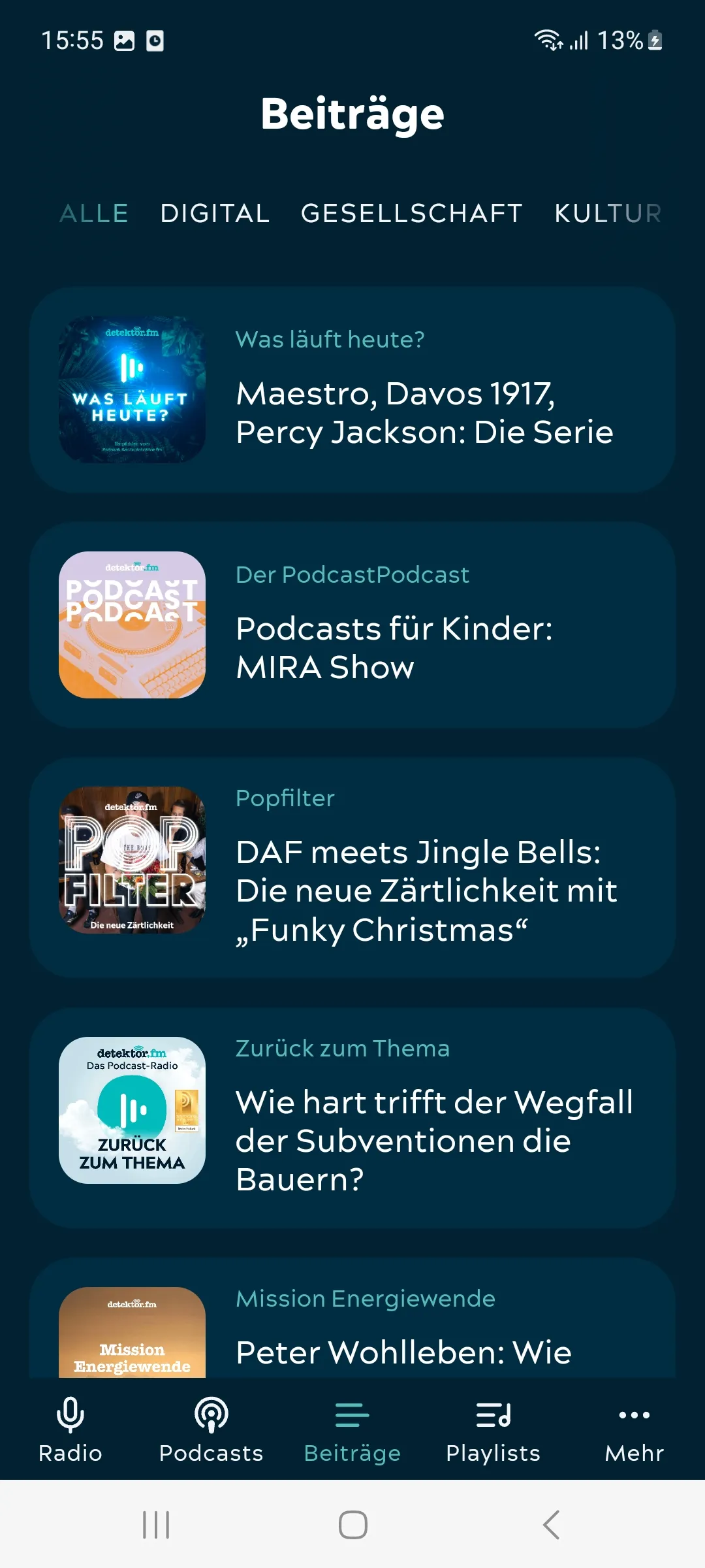 detektor.fm | Onlineradio | Indus Appstore | Screenshot