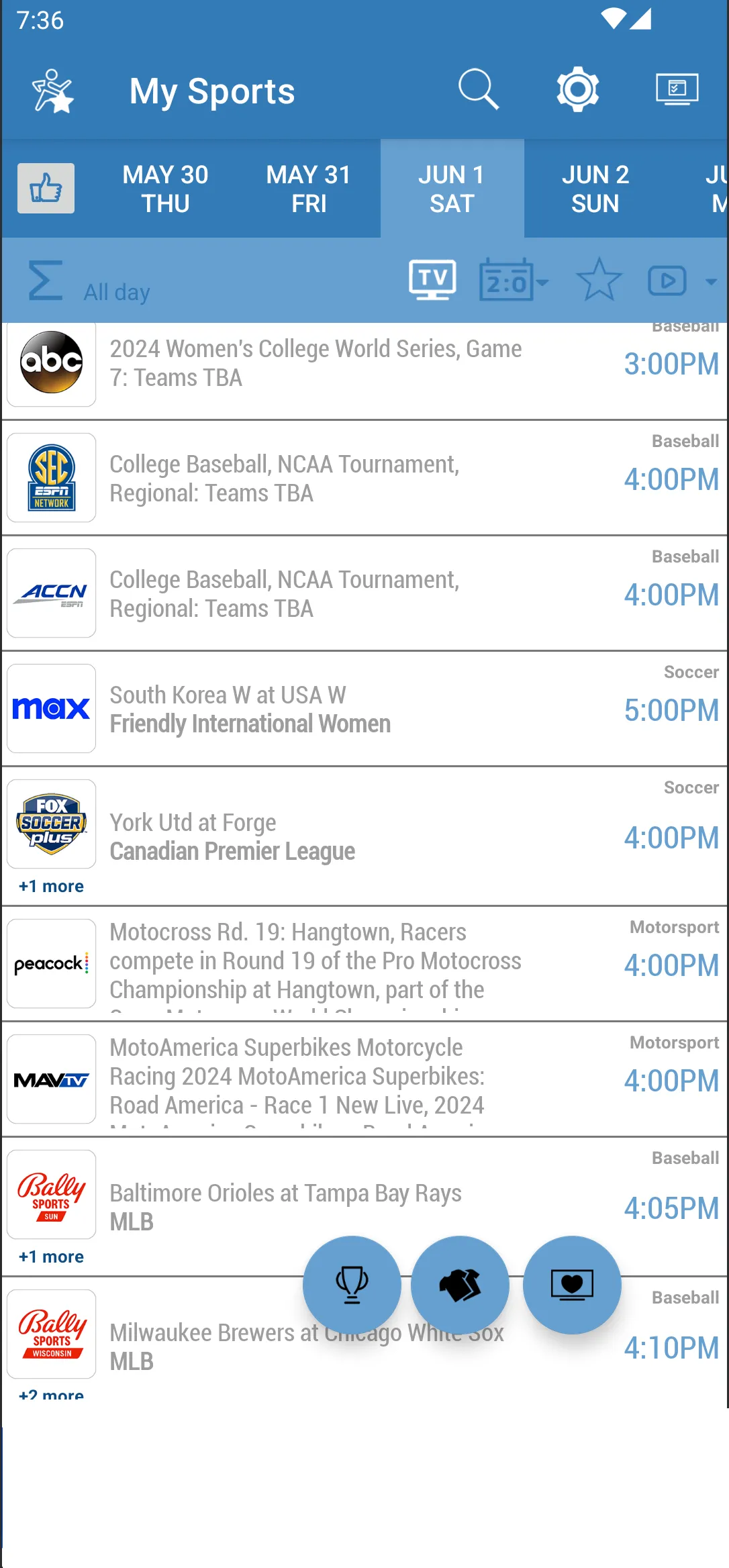 Live Sports TV Listings Guide | Indus Appstore | Screenshot