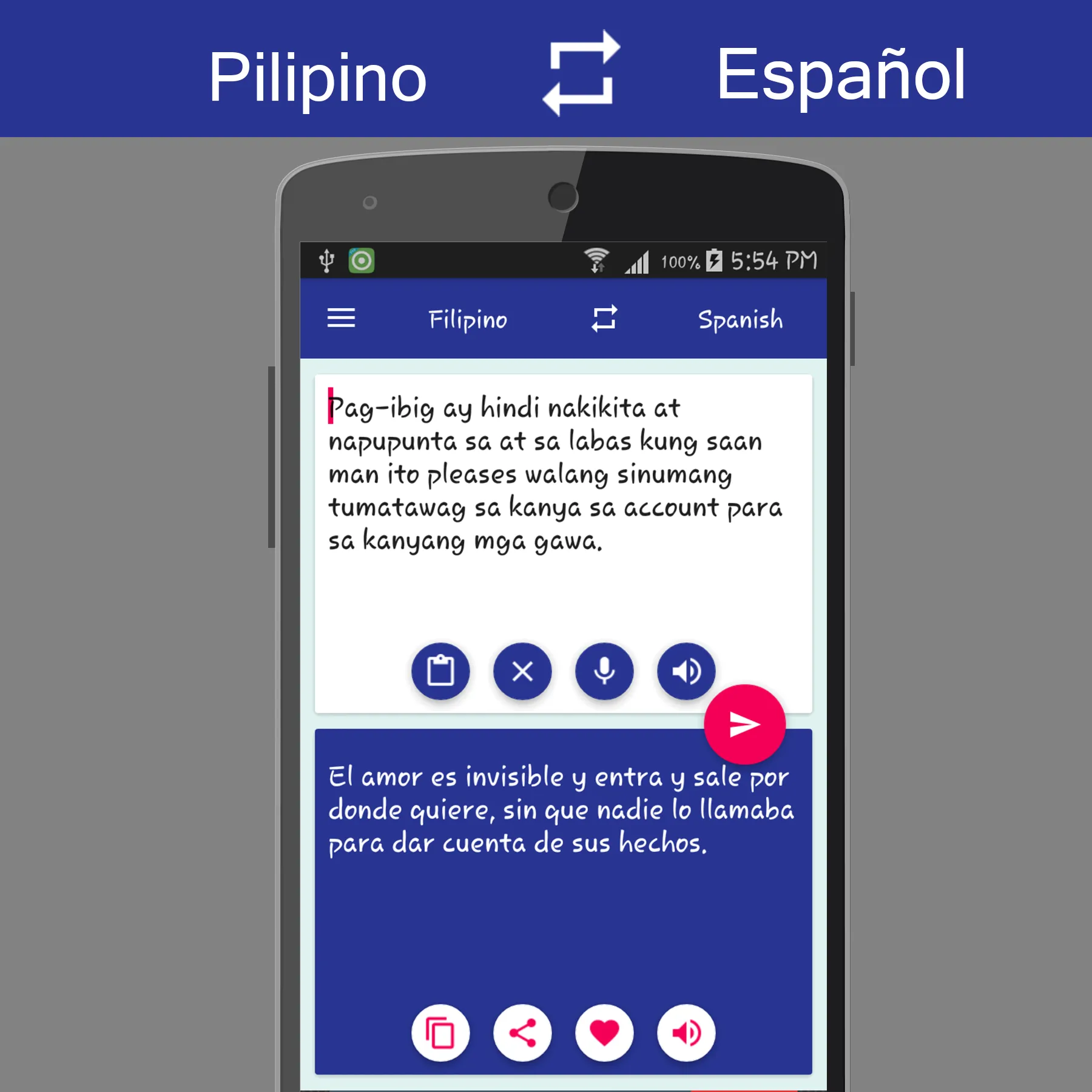 Filipino Spanish Translator | Indus Appstore | Screenshot