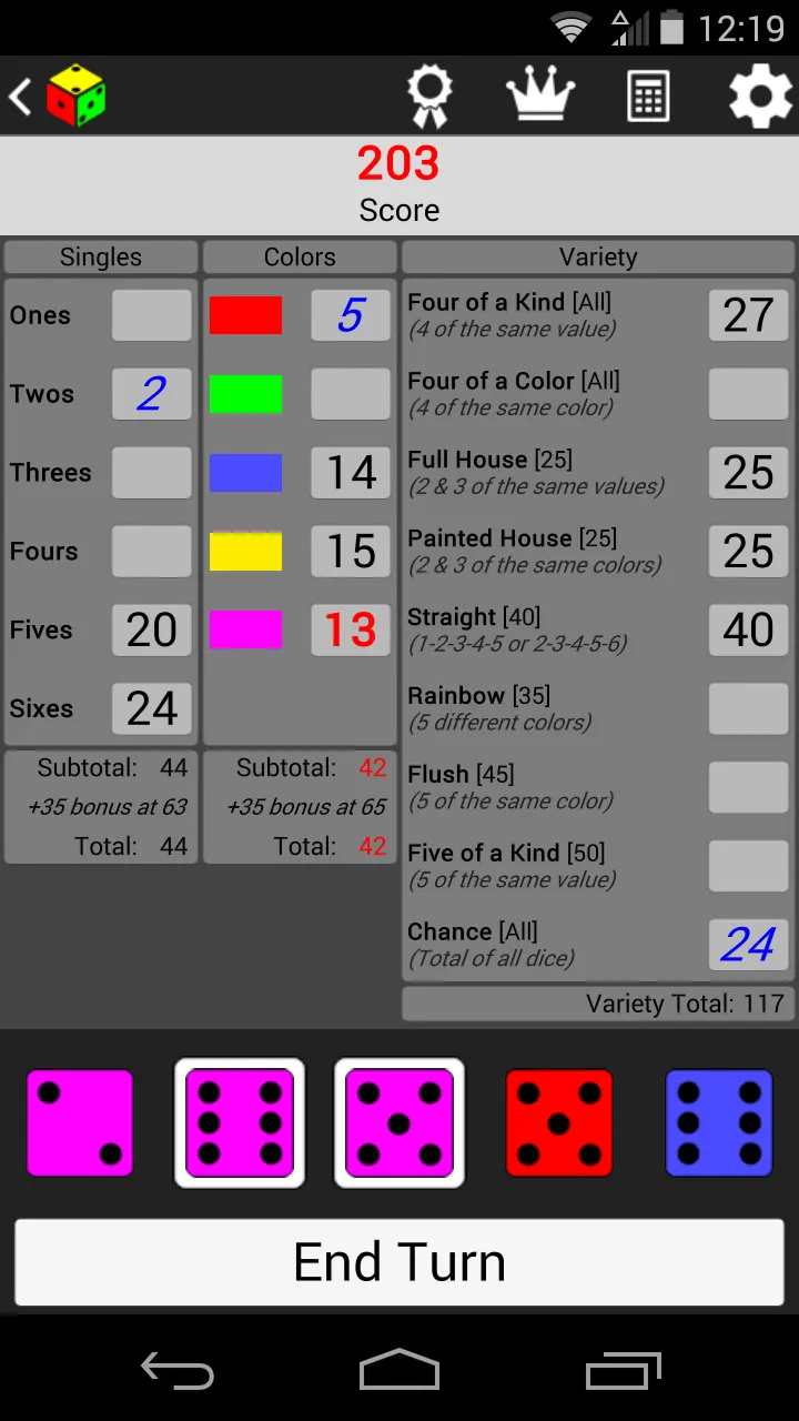 Painted Dice | Indus Appstore | Screenshot