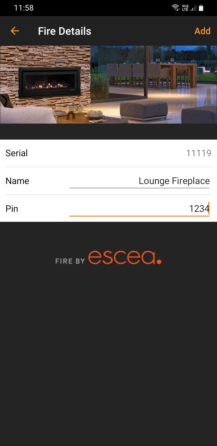 Escea Gas Fireplace Remote | Indus Appstore | Screenshot