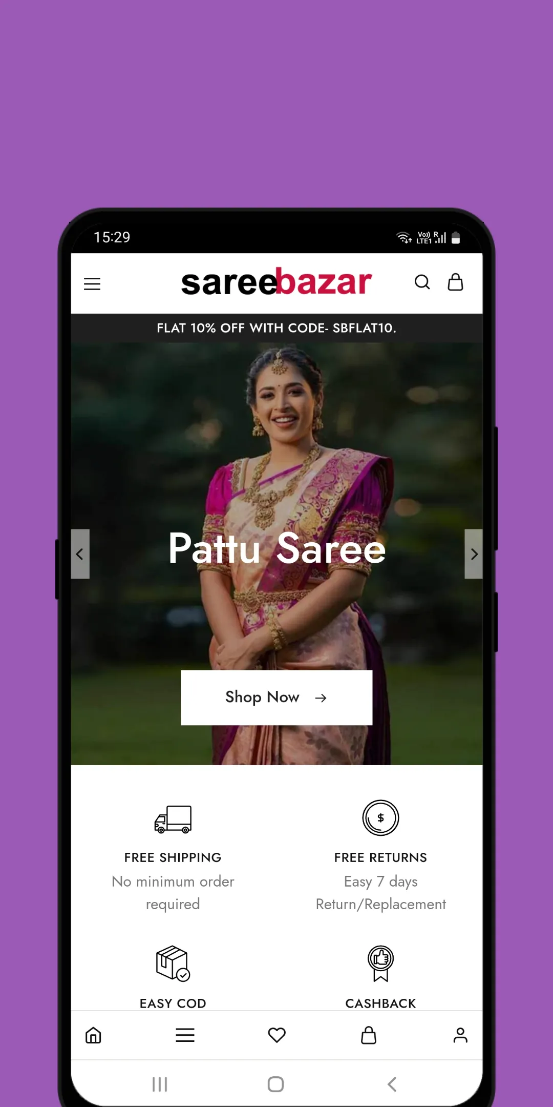 Pattu Saree online shop, trylo | Indus Appstore | Screenshot