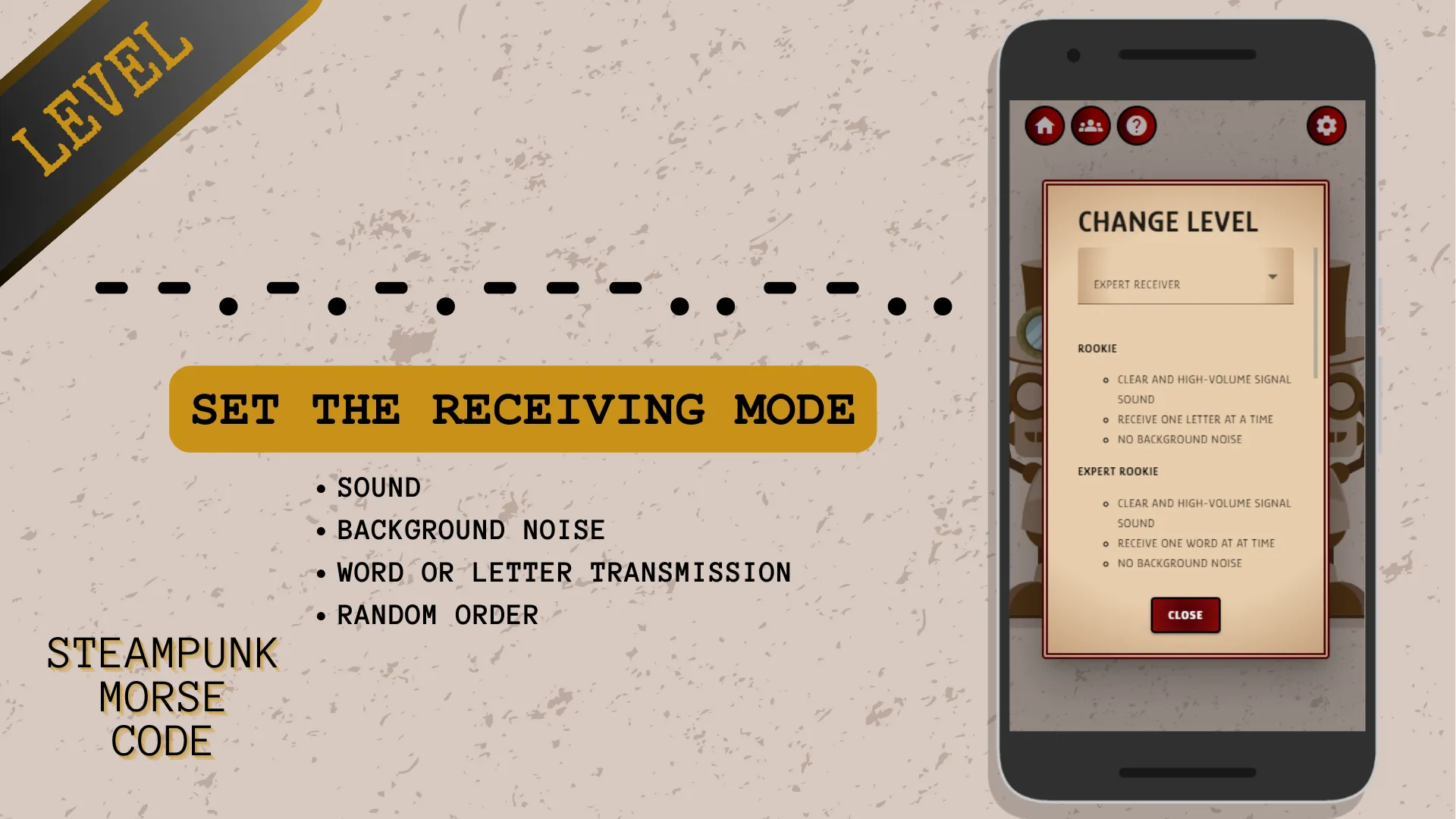 Steampunk Morse Code | Indus Appstore | Screenshot