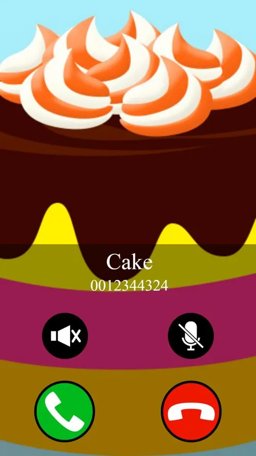 fake call and sms cake game | Indus Appstore | Screenshot