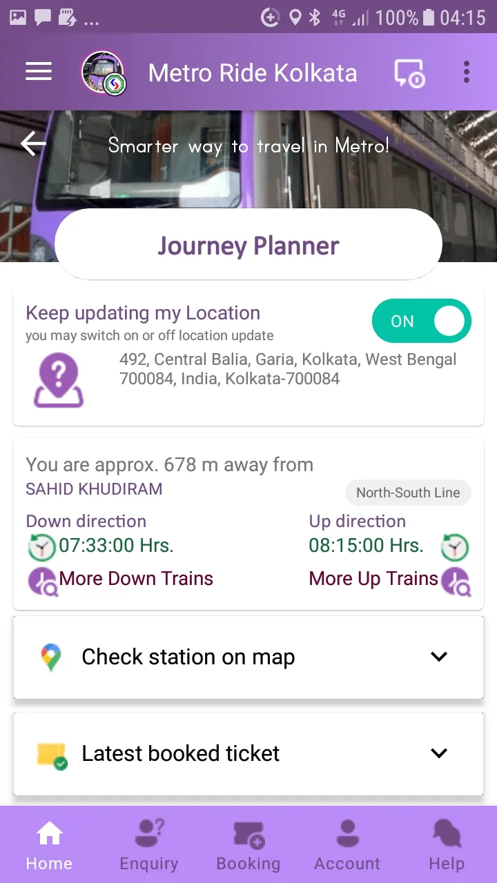 Metro Ride Kolkata | Indus Appstore | Screenshot
