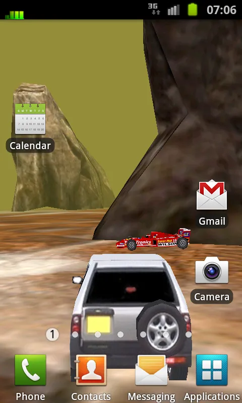 3D Car Racing Rocky Landscape | Indus Appstore | Screenshot