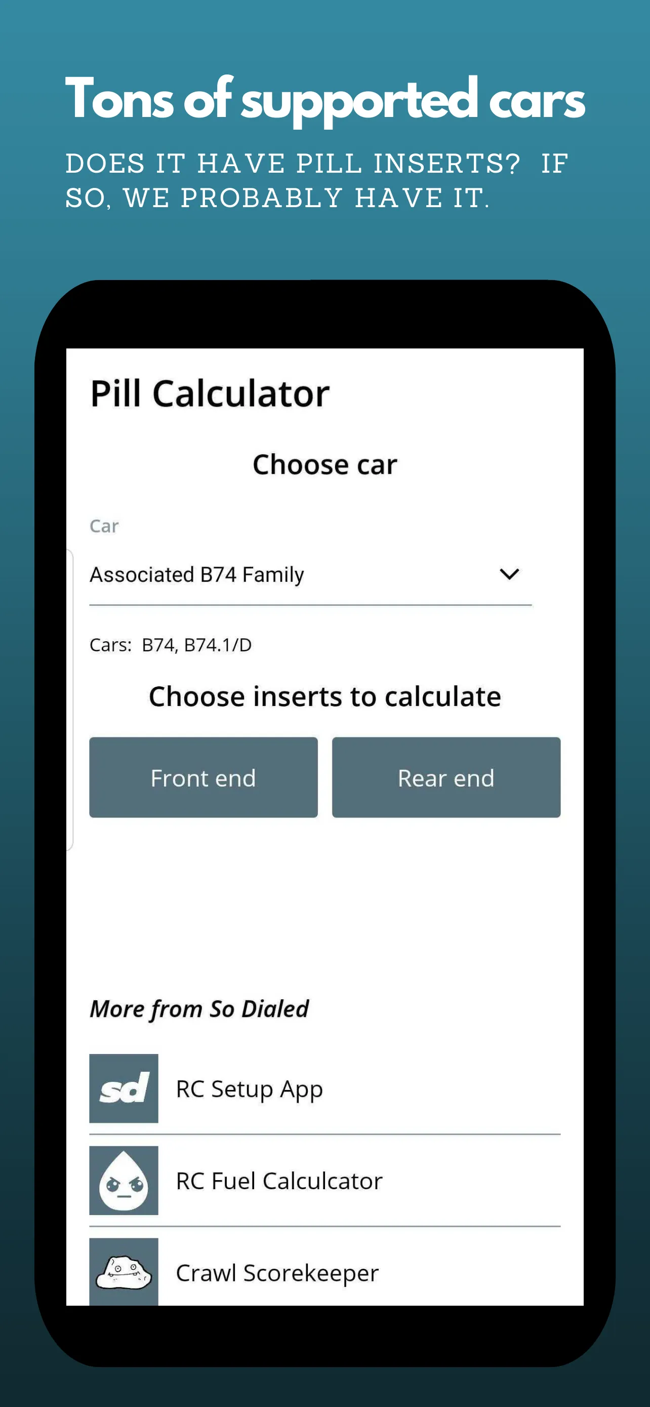 RC Pill Insert Calculator | Indus Appstore | Screenshot