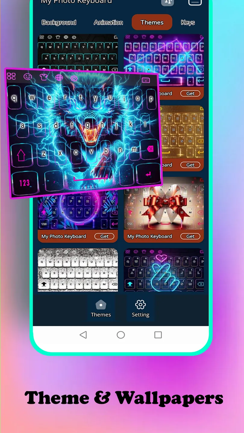 Night Light Wolf keyboard | Indus Appstore | Screenshot