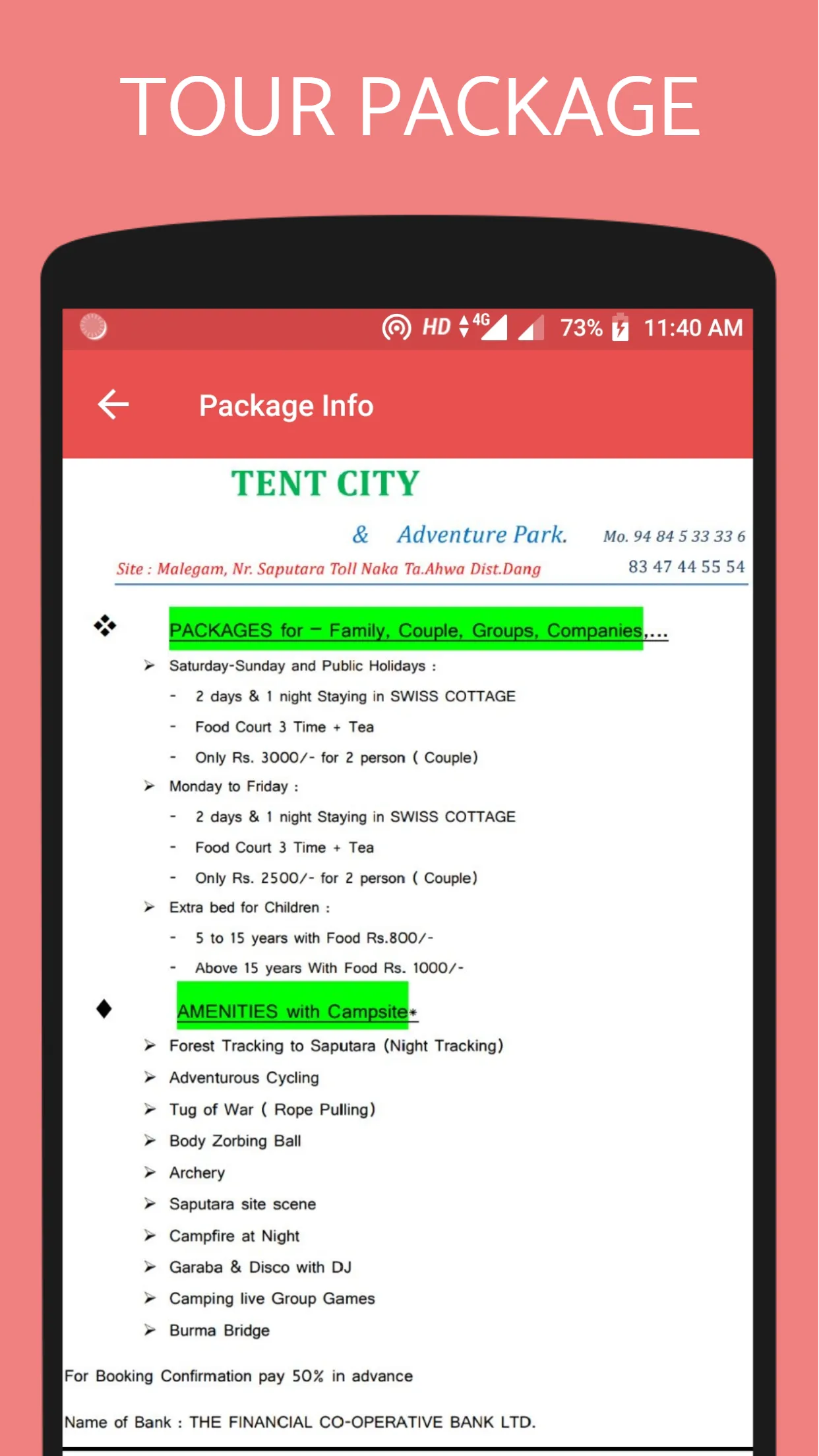 Hotel TENT CITY - Saputara Ind | Indus Appstore | Screenshot