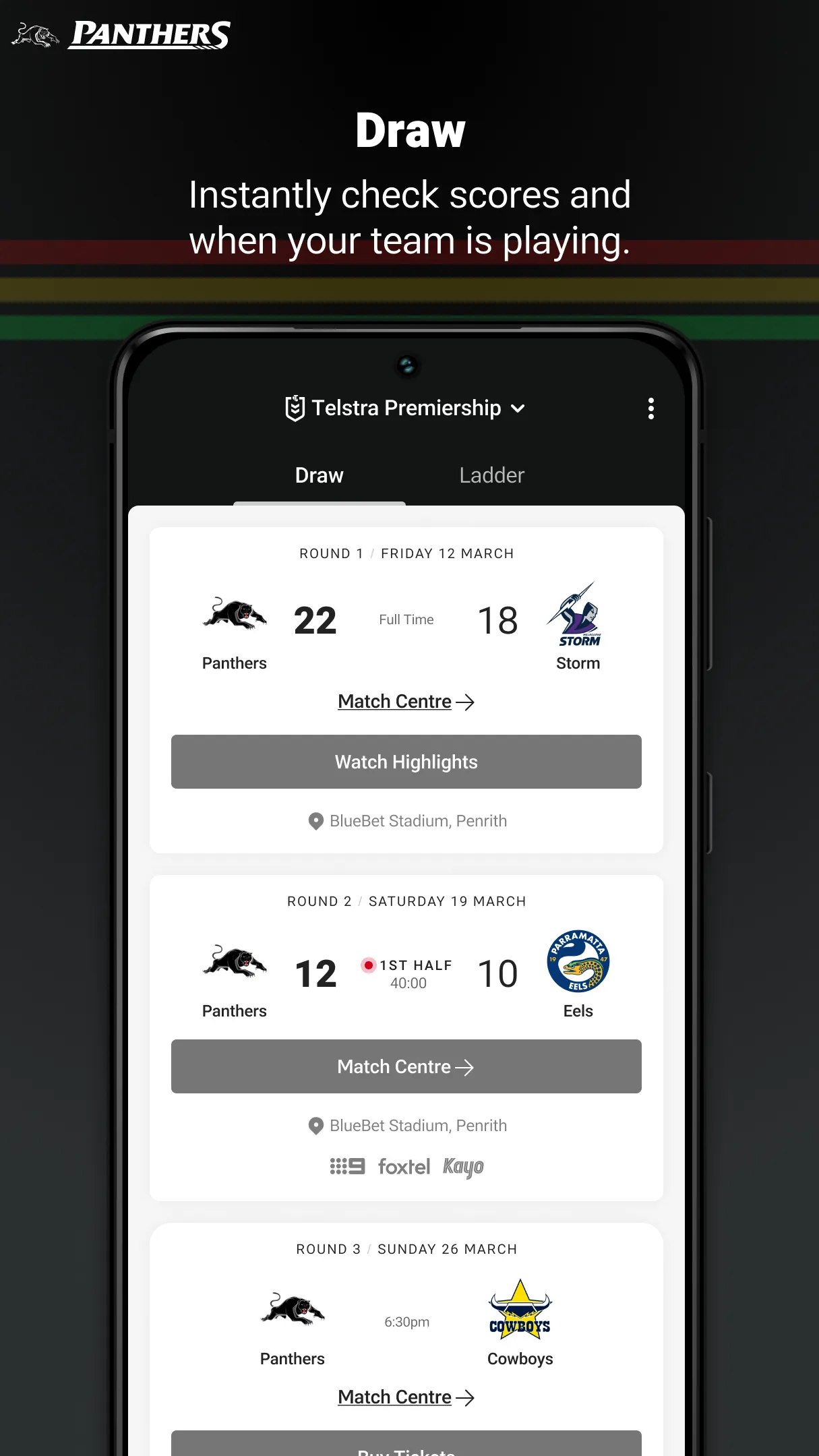 Penrith Panthers | Indus Appstore | Screenshot