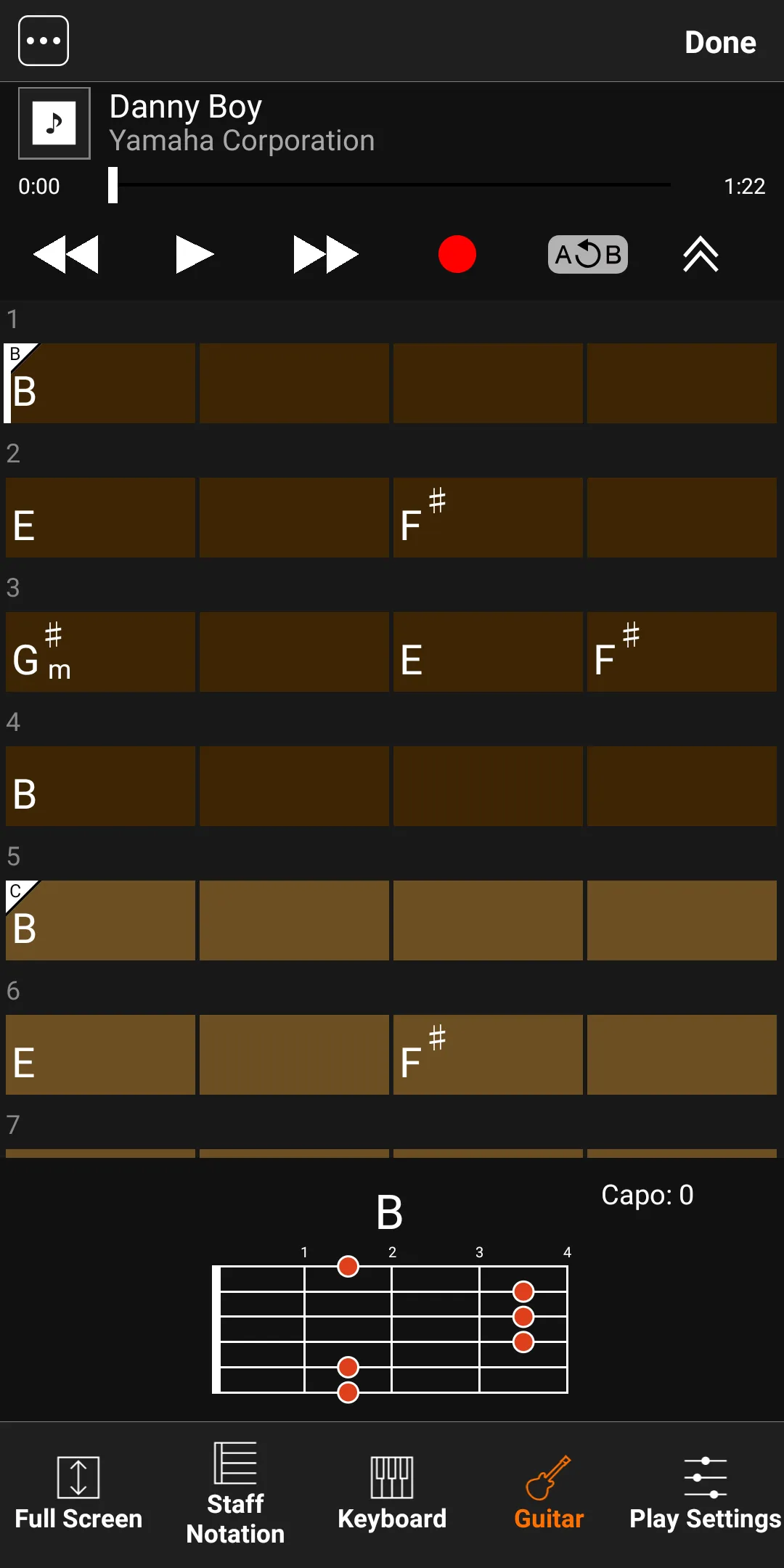 Chord Tracker | Indus Appstore | Screenshot