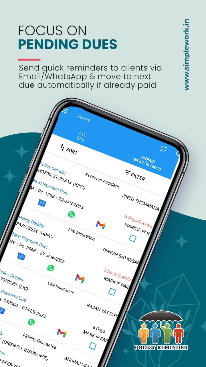 Policy Tracker & Reminder | Indus Appstore | Screenshot