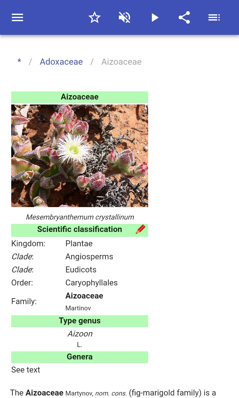 Plant families | Indus Appstore | Screenshot