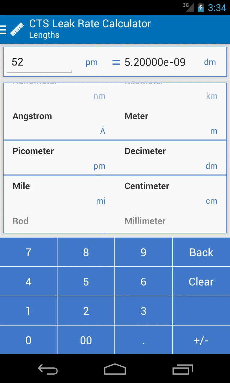 CTS Leak Rate Calculator | Indus Appstore | Screenshot