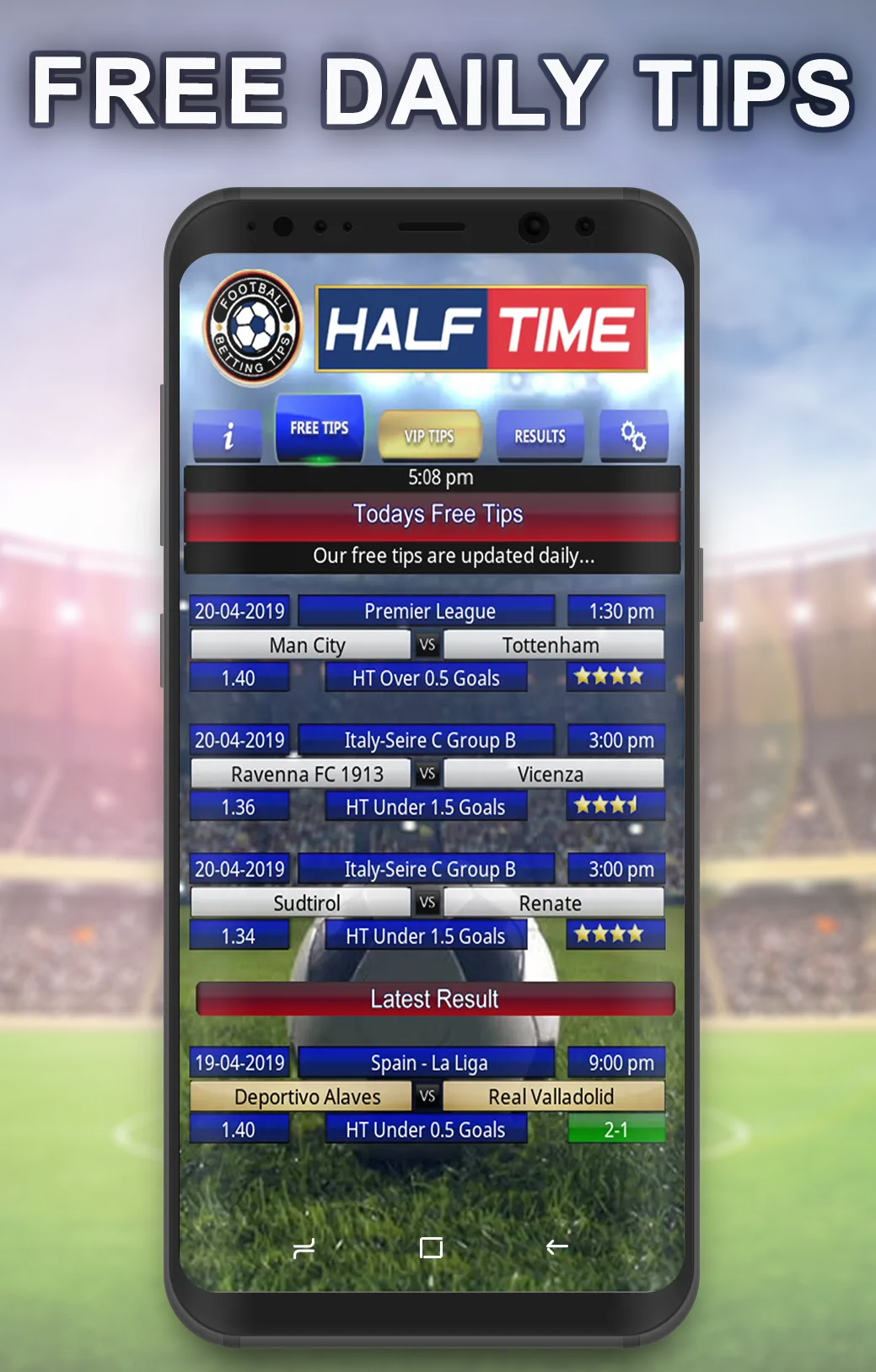 Half Time football betting tip | Indus Appstore | Screenshot