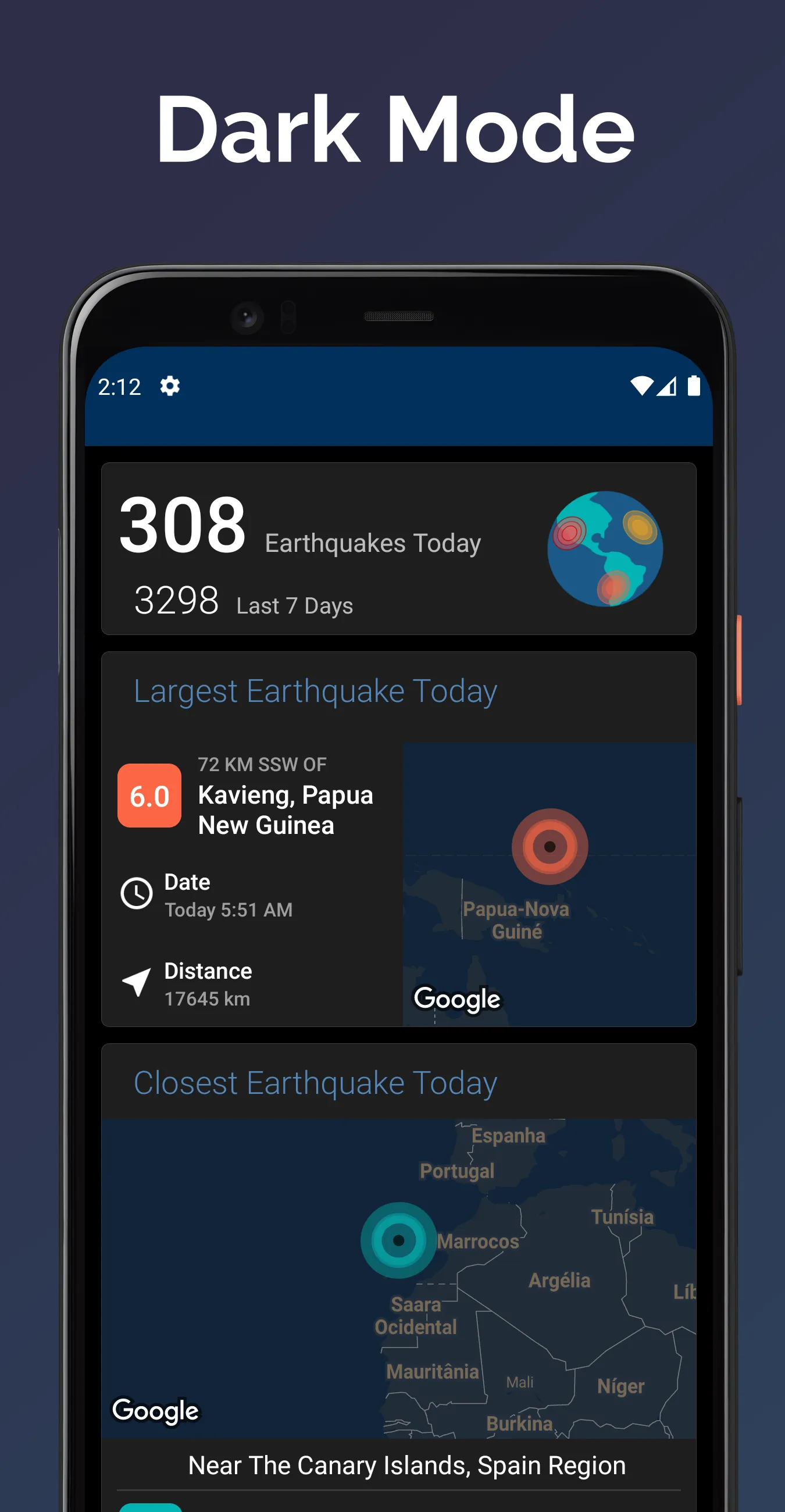 Earthquakes Today | Indus Appstore | Screenshot