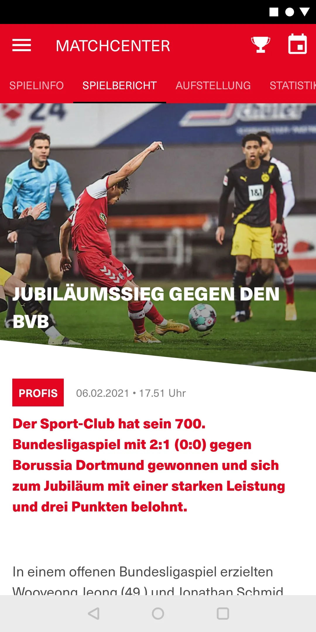 SC Freiburg | Indus Appstore | Screenshot