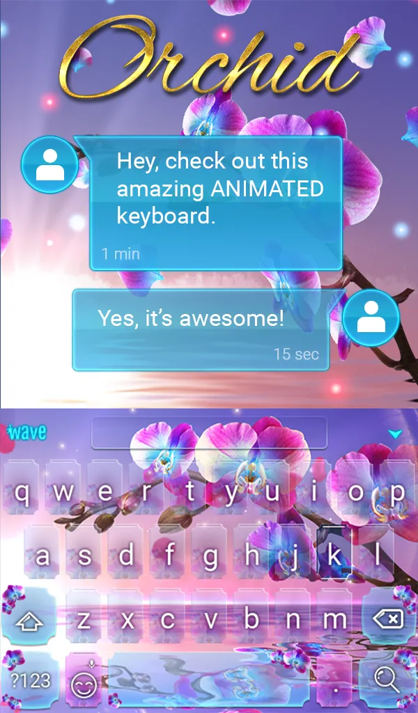 Orchid Keyboard & Wallpaper | Indus Appstore | Screenshot