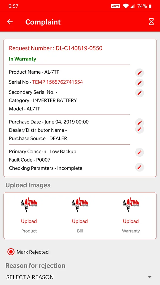 Altima Engineer Application | Indus Appstore | Screenshot