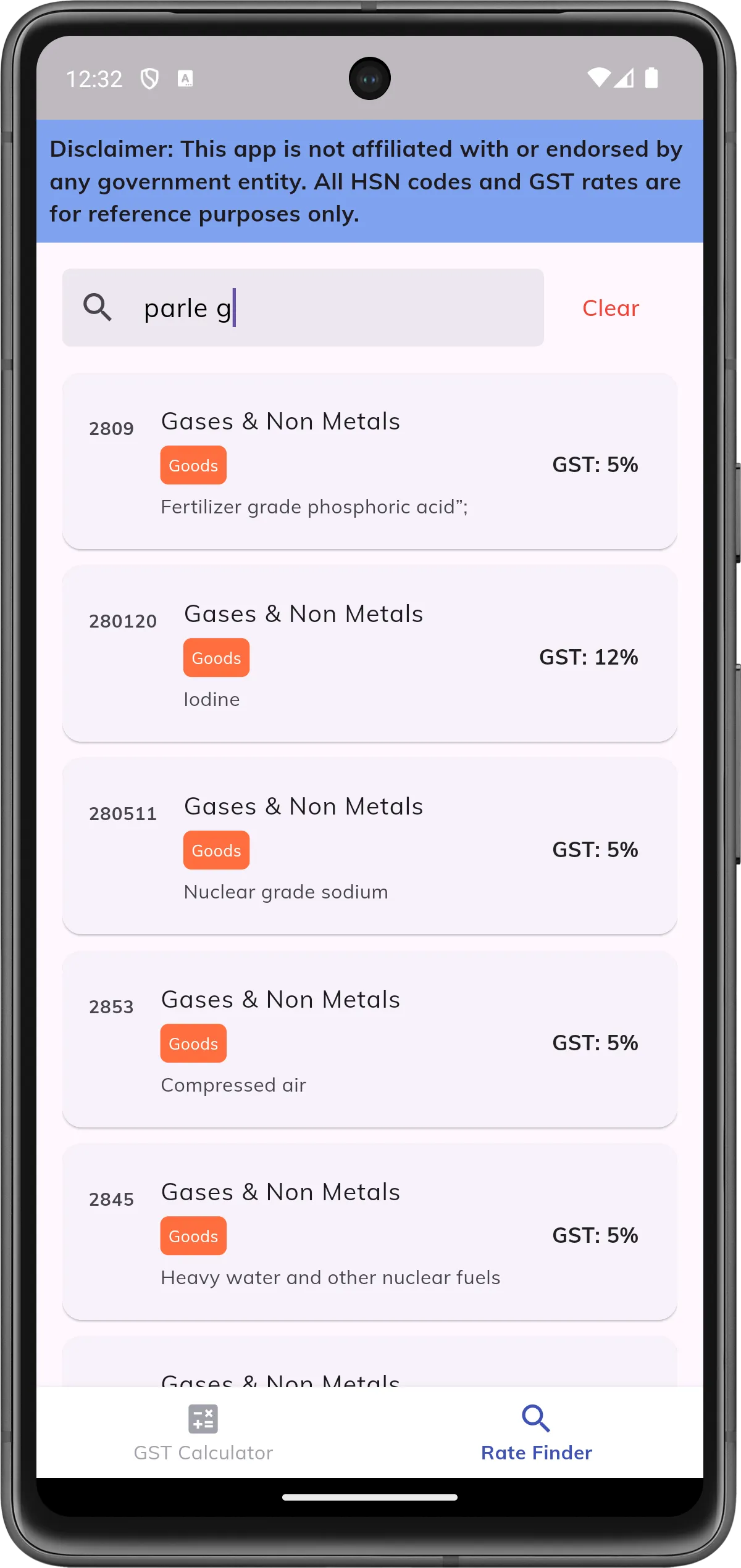 GST Calculator & HSN Search | Indus Appstore | Screenshot