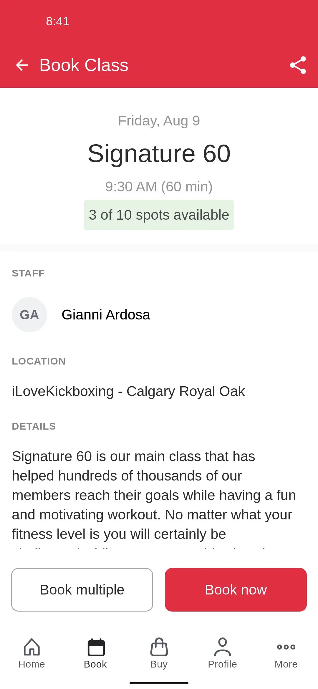 iLoveKickboxing | Indus Appstore | Screenshot