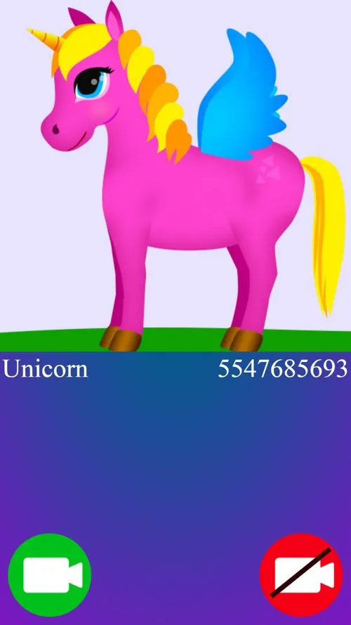 unicorn fake video call game | Indus Appstore | Screenshot