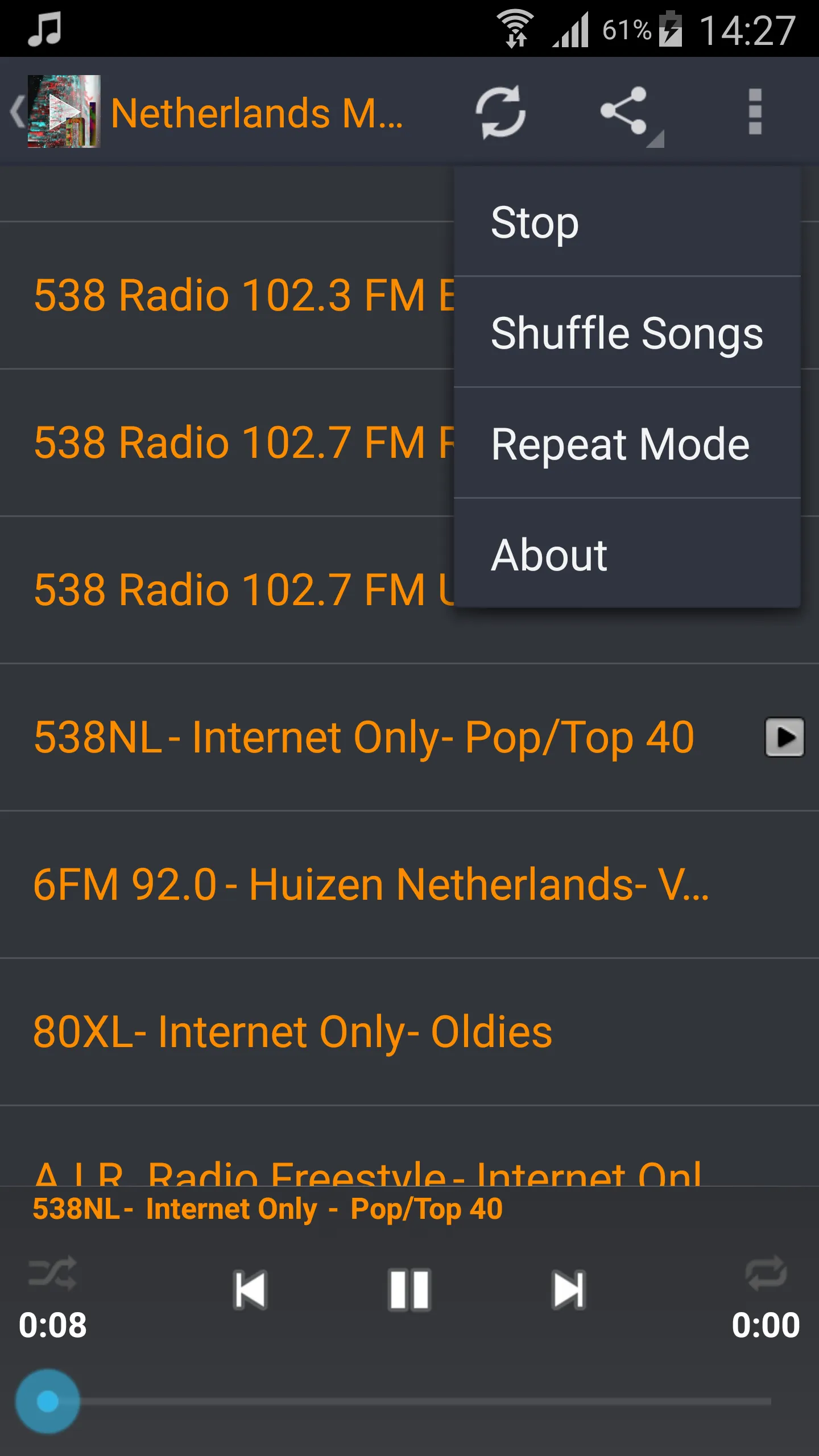 Netherlands Music ONLINE | Indus Appstore | Screenshot