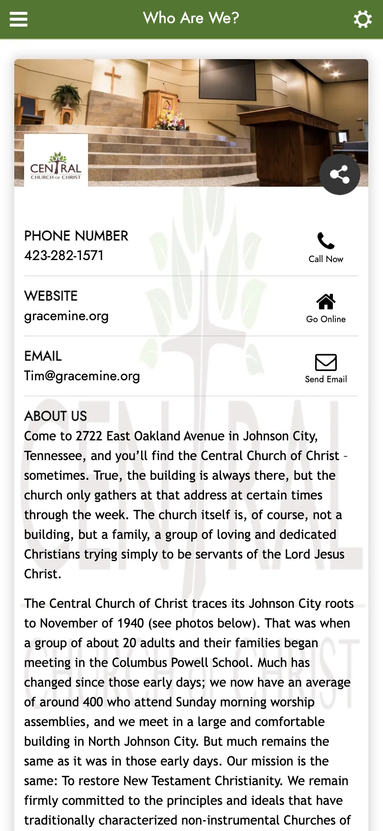 Central Church of Christ JC | Indus Appstore | Screenshot