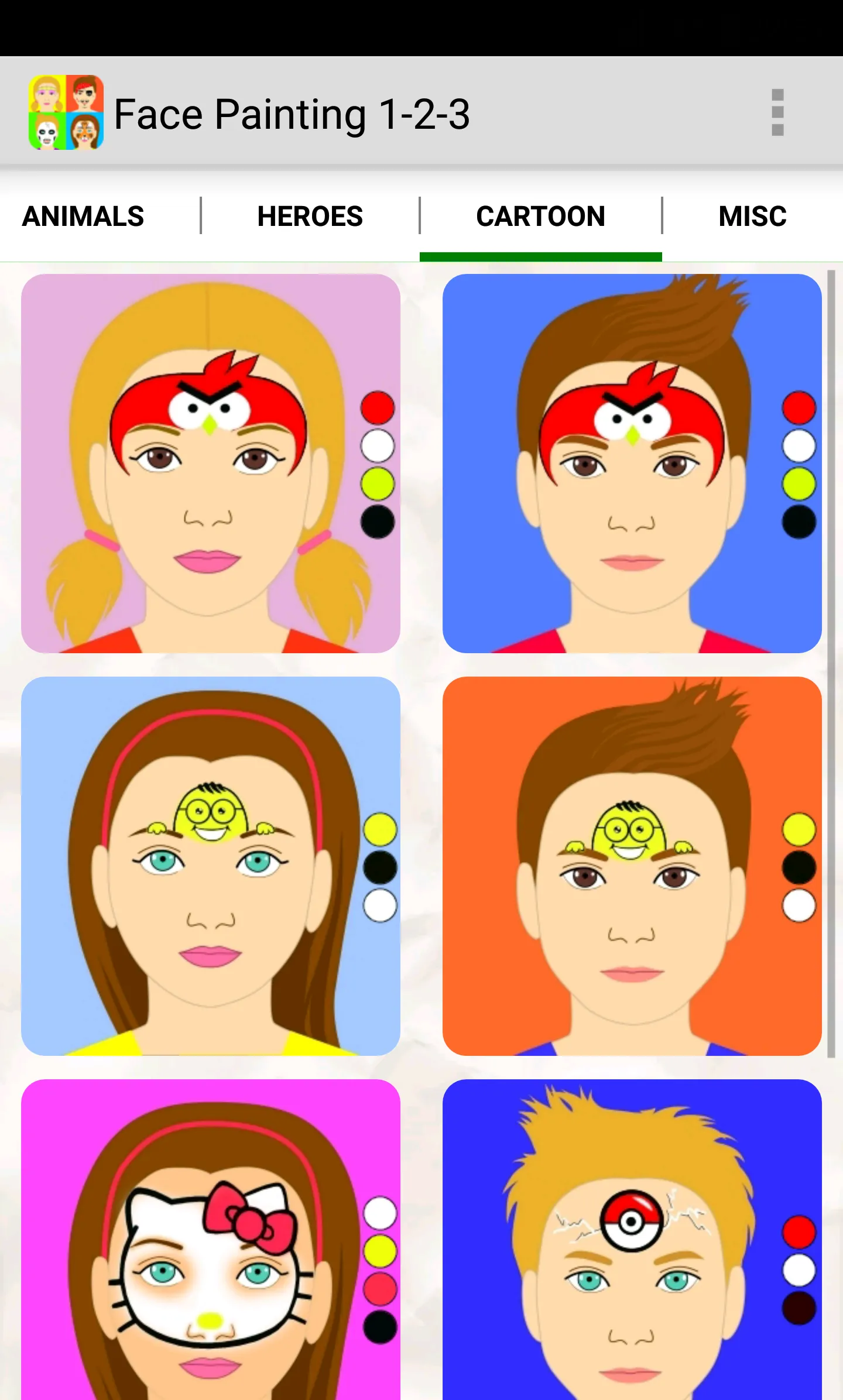 Face Painting 1-2-3 | Indus Appstore | Screenshot