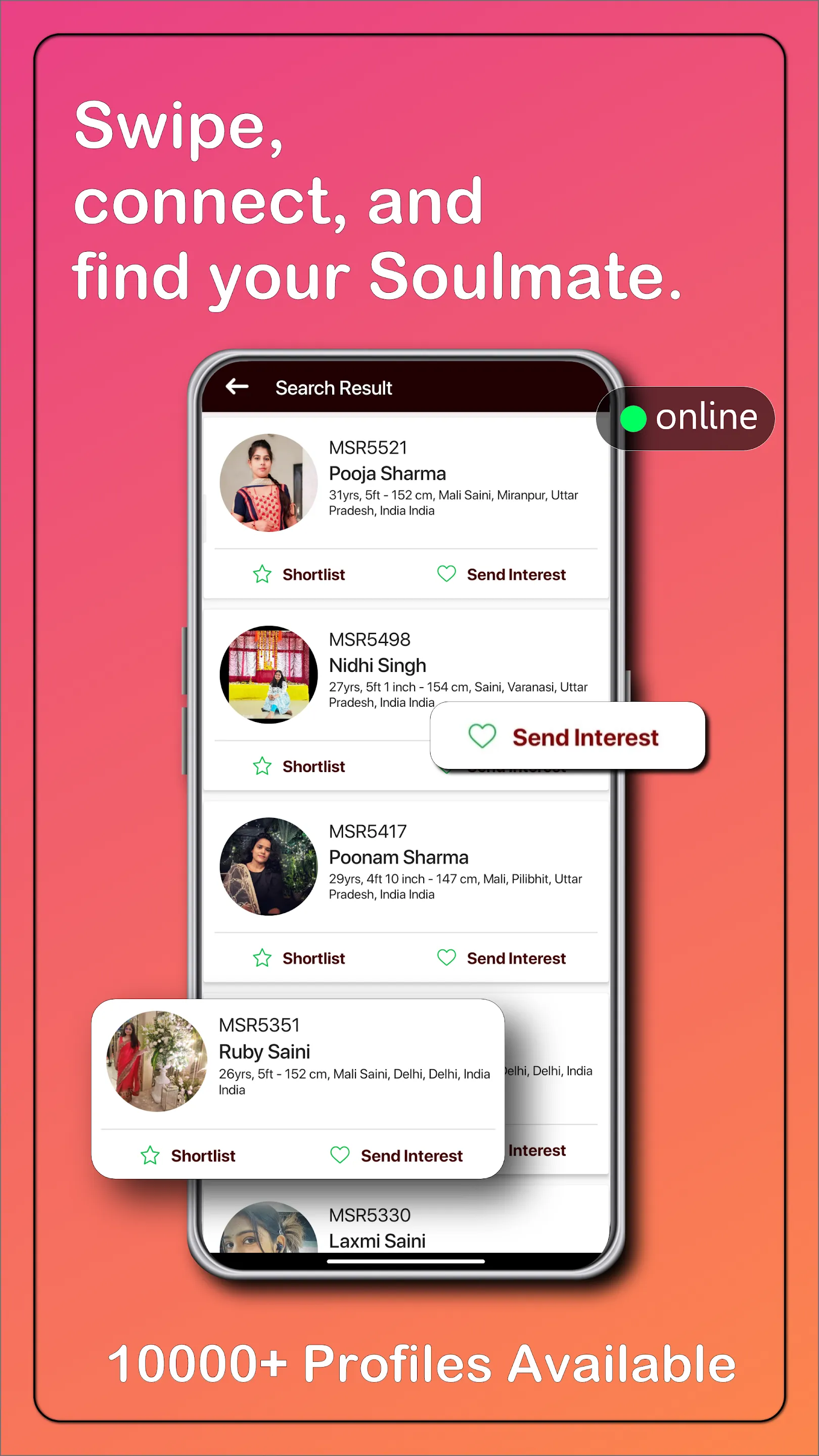 Mali Saini Rishtey Matrimony | Indus Appstore | Screenshot