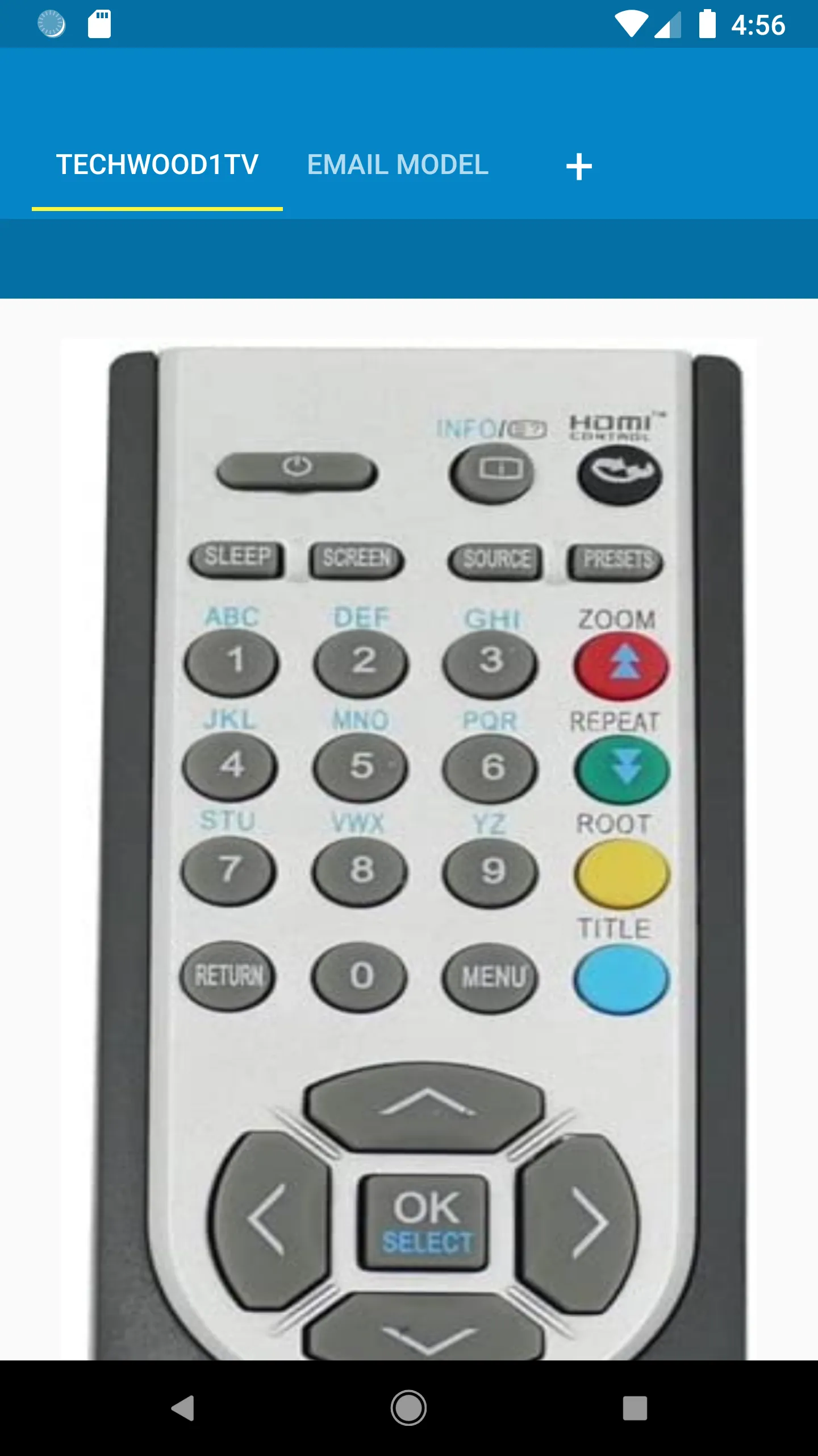 Techwood TV Remote Control | Indus Appstore | Screenshot